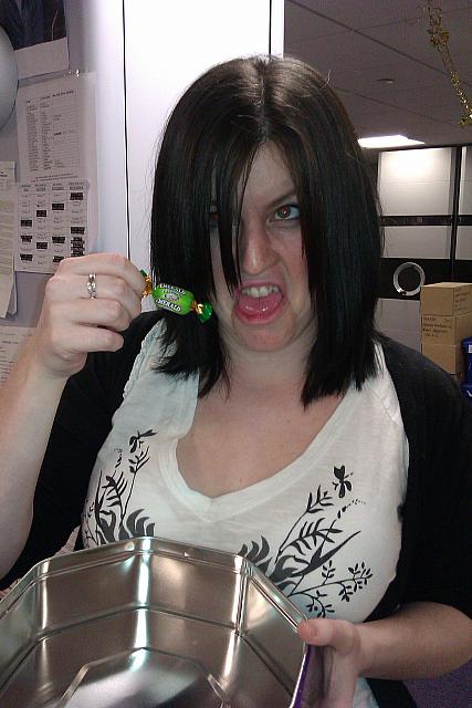 Eleanor isn't impressed with the sweets